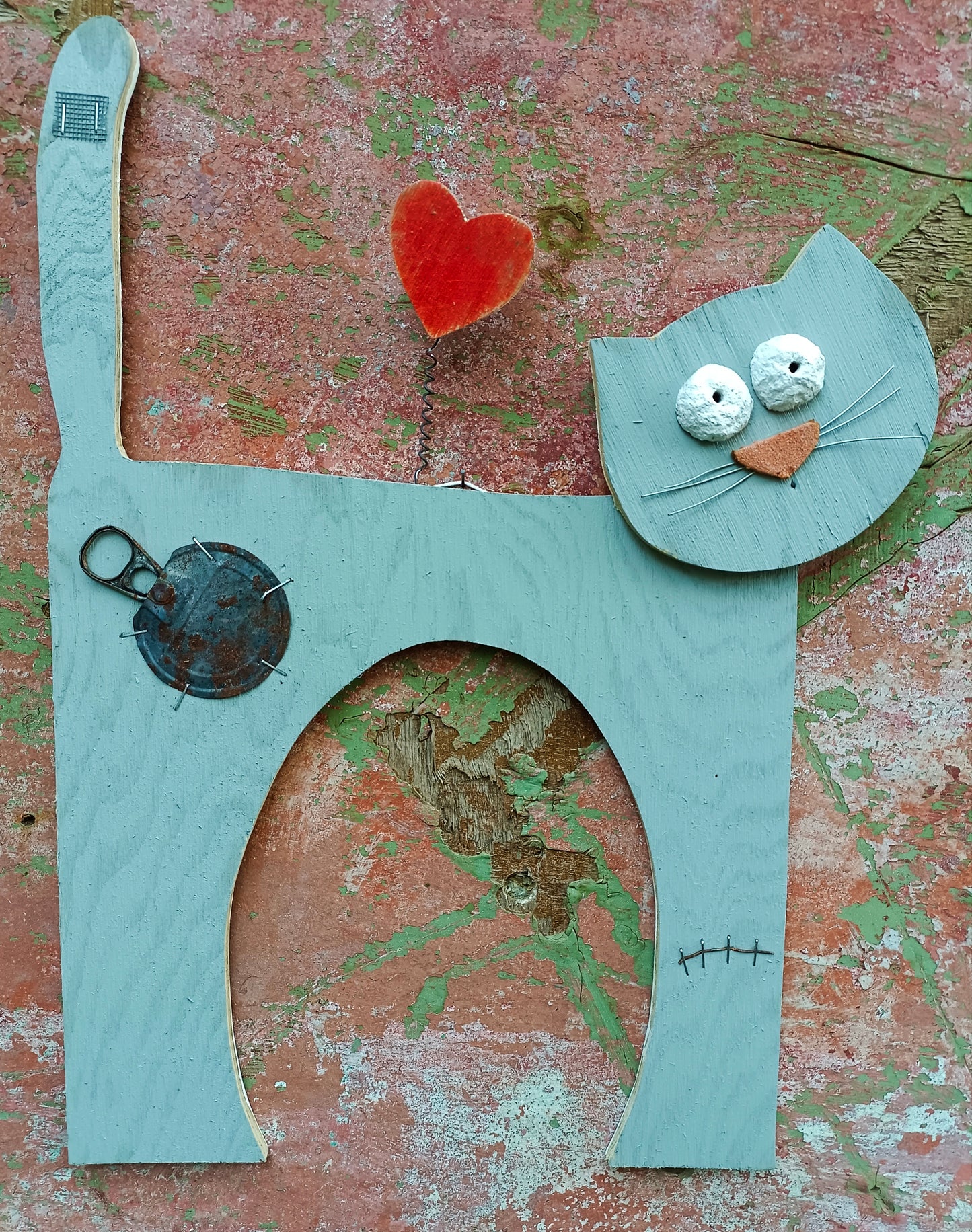 Gatto con cuore (altezza cm 43)
